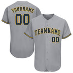 custom gray navy gold baseball jersey milwaukeem0043