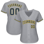 custom gray navy gold baseball jersey milwaukeem0043