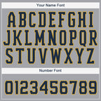 Custom Gray Navy-Gold Baseball Jersey photo 2