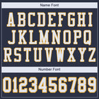 Custom Navy White-Gold Mesh Authentic Football Jersey photo 5