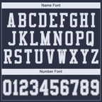 Custom Navy White-Light Gray Mesh Authentic Football Jersey photo 4