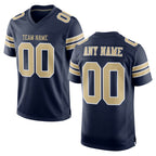 Custom Navy Vegas Gold-White Mesh Authentic Football Jersey