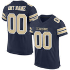 Custom Navy Vegas Gold-White Mesh Authentic Football Jersey photo 1