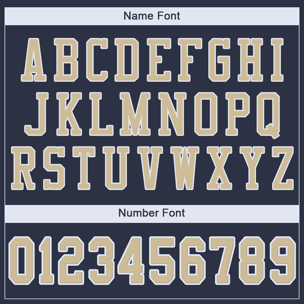 Custom Navy Vegas Gold-White Mesh Authentic Football Jersey photo 4