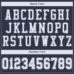Custom Navy White-Light Gray Mesh Authentic Football Jersey photo 4