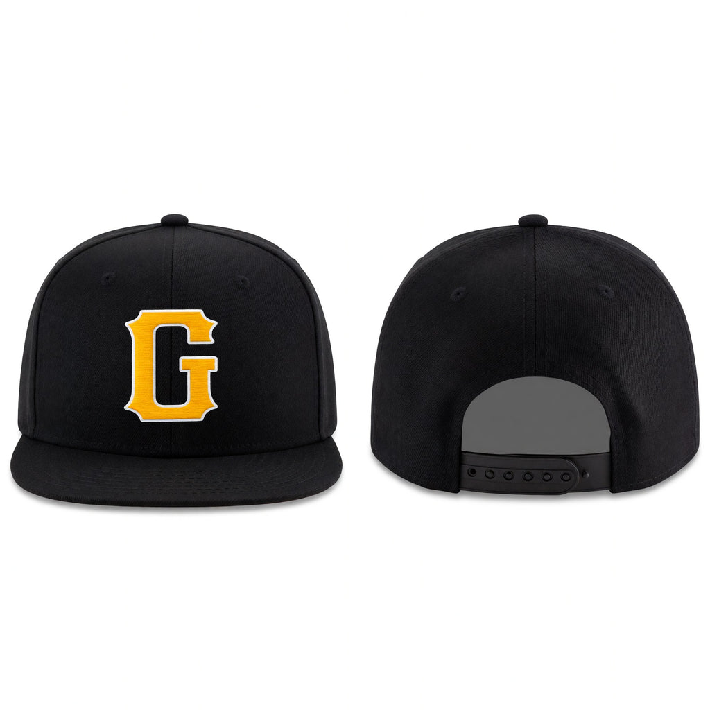 Custom Navy Gold-White Stitched Adjustable Snapback Hat
