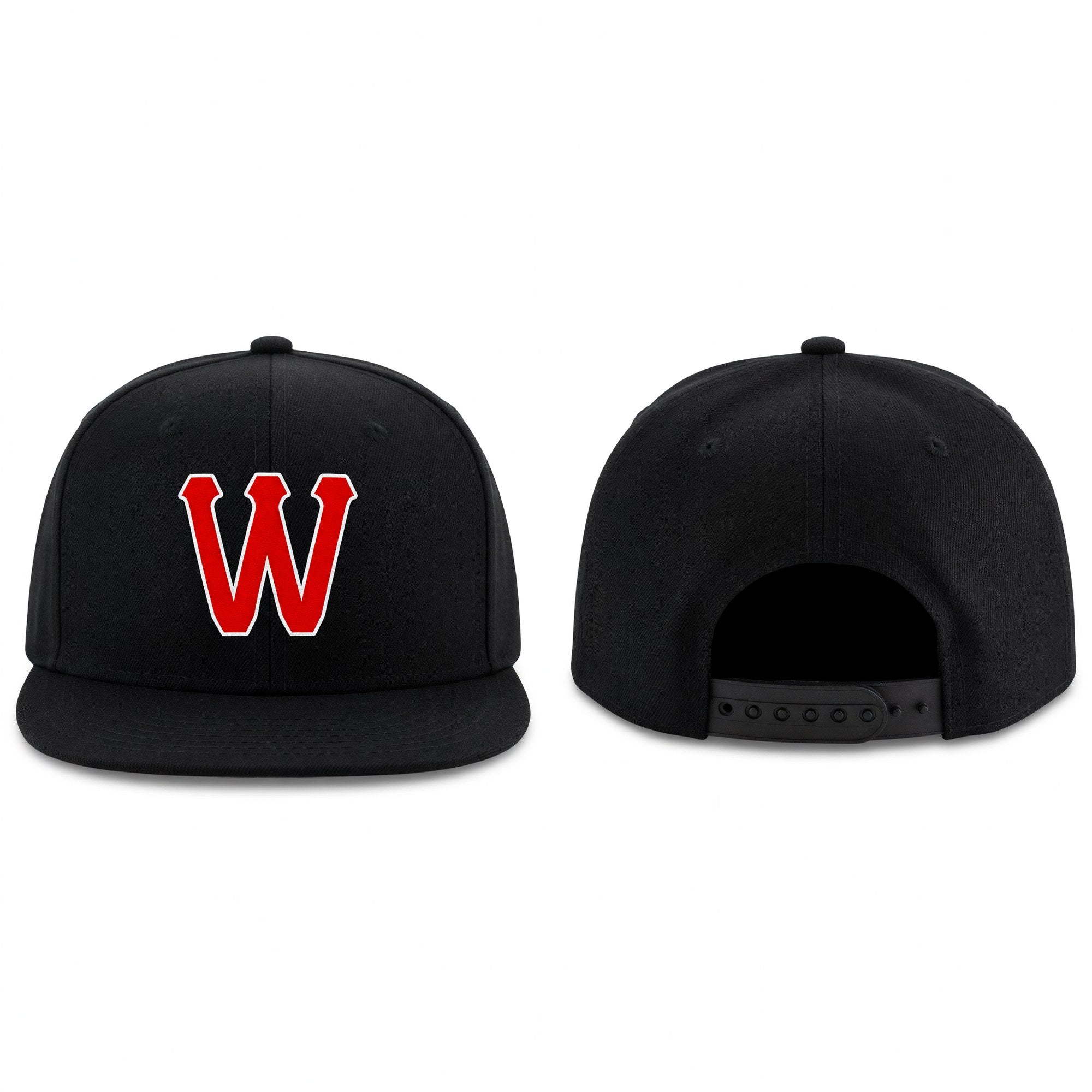 Custom Navy Red-White Stitched Adjustable Snapback Hat