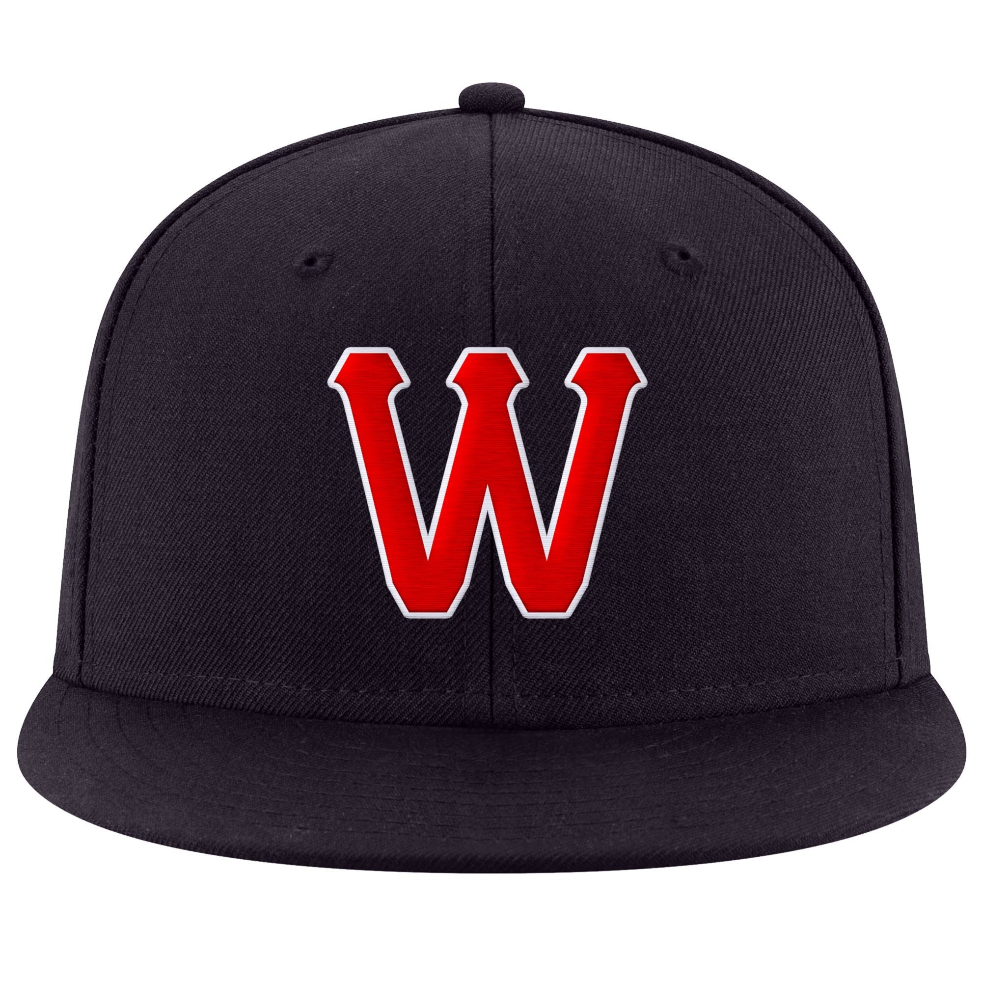 Custom Navy Red-White Stitched Adjustable Snapback Hat photo 2