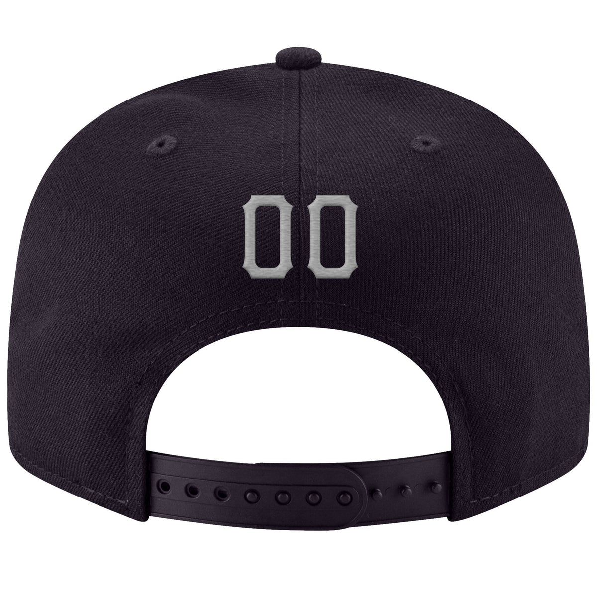 Custom Navy Gray-White Stitched Adjustable Snapback Hat photo 3