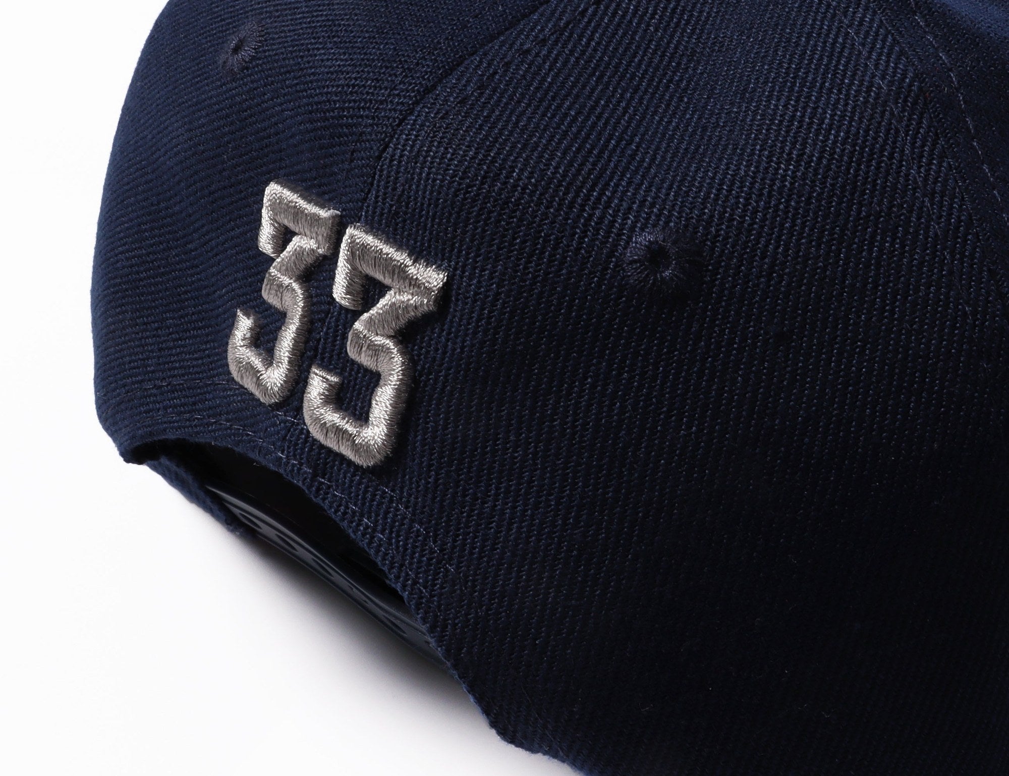 Custom Navy Gray-White Stitched Adjustable Snapback Hat photo 7