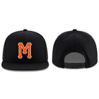 Custom Navy Orange-White Stitched Adjustable Snapback Hat