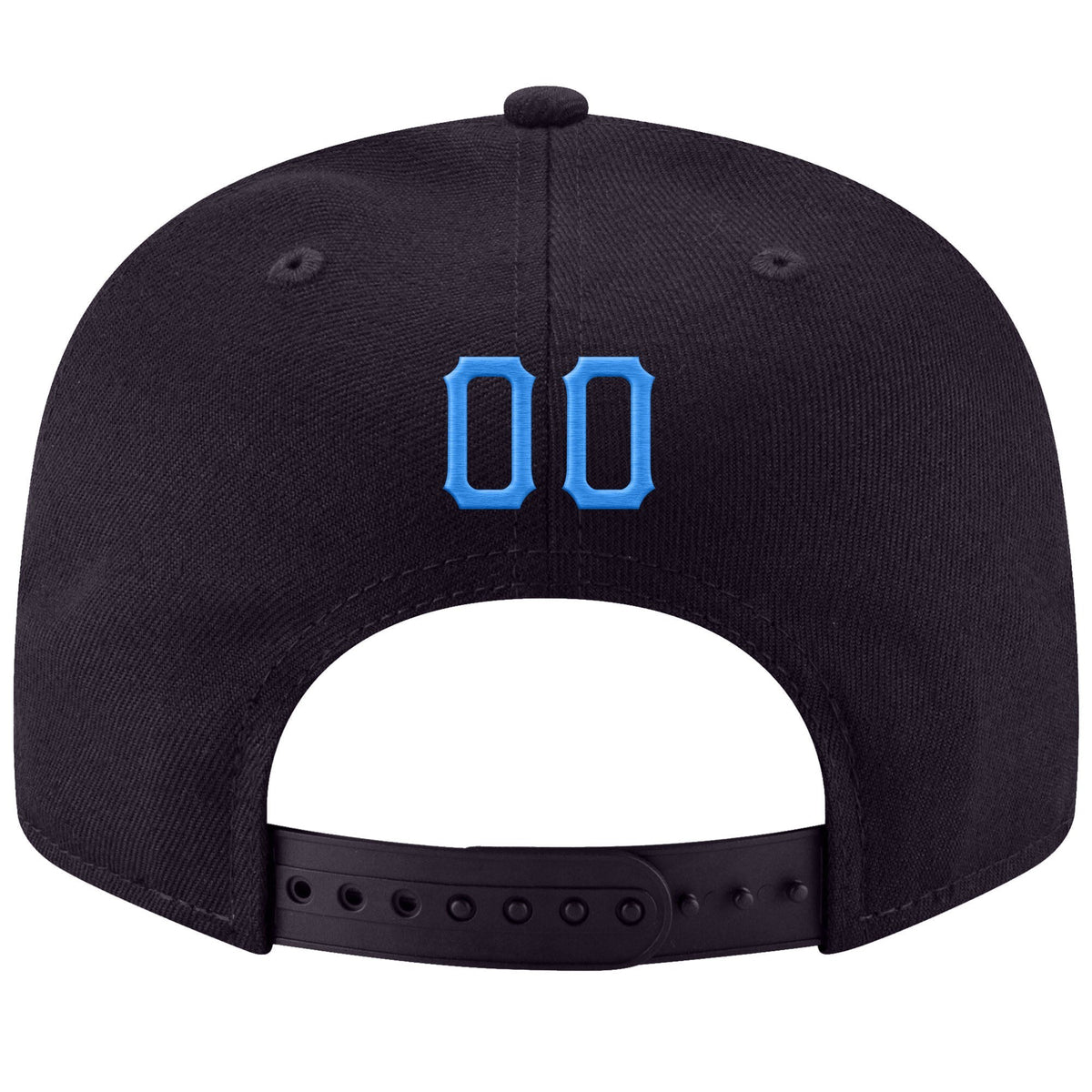 Custom Navy Powder Blue-Gold Stitched Adjustable Snapback Hat photo 3