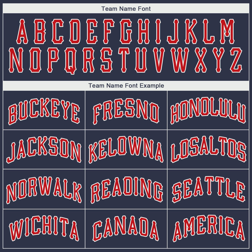 Custom Navy Red-White Performance T-Shirt photo 3