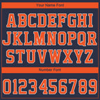 Custom Navy Orange-White Performance T-Shirt photo 2