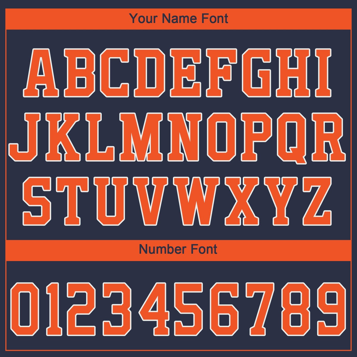 Custom Navy Orange-White Performance T-Shirt photo 2