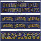 Custom Navy Navy-Gold Authentic Throwback Basketball Shorts photo 2
