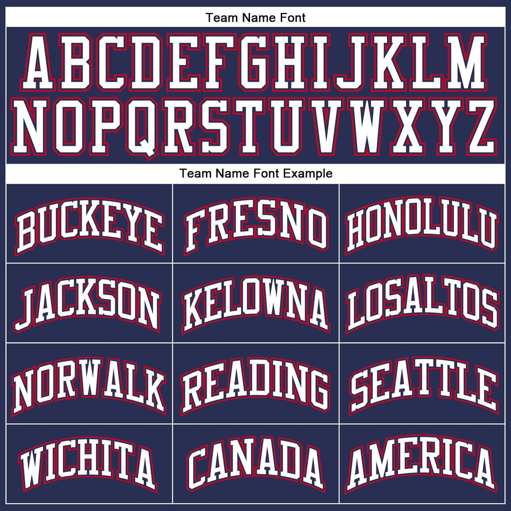 Custom Navy White-Red Authentic Throwback Basketball Jersey photo 2
