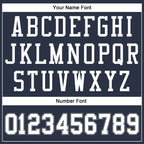 Custom Navy White-Gray Mesh Authentic Throwback Football Jersey photo 6
