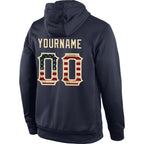 Custom Stitched Navy Vintage USA Flag-Cream Sports Pullover Sweatshirt Hoodie photo 3
