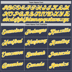 Custom Navy Gold-White Performance T-Shirt photo 3