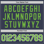 Custom Navy Neon Green-White Performance T-Shirt photo 3