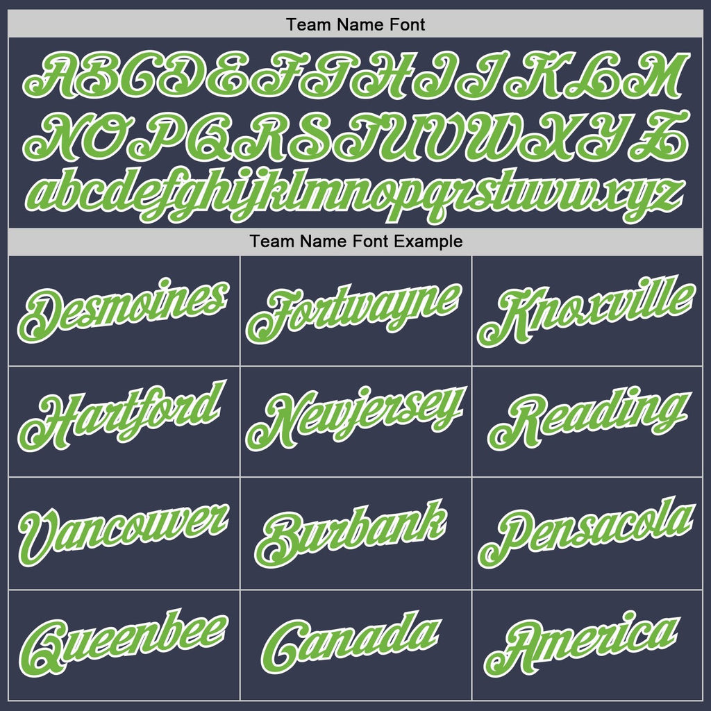 Custom Navy Neon Green-White Performance T-Shirt photo 4