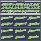 Custom Navy Neon Green-White Performance T-Shirt photo 4