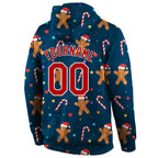 Custom Stitched Navy Red-White Christmas 3D Sports Pullover Sweatshirt Hoodie photo 3