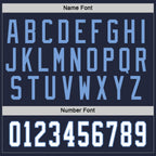 Custom Navy White-Light Blue Hockey Jersey photo 2