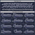 Custom Navy Navy-Gray Hockey Jersey photo 3