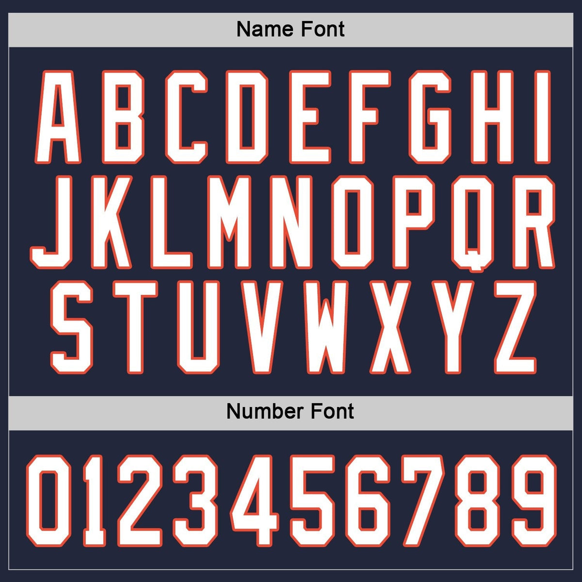 Custom Navy White-Orange Hockey Jersey photo 2