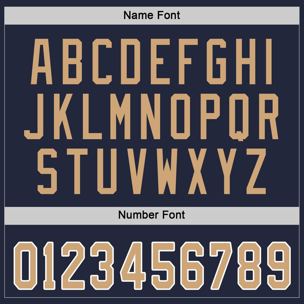 Custom Navy Old Gold-White Hockey Jersey photo 3