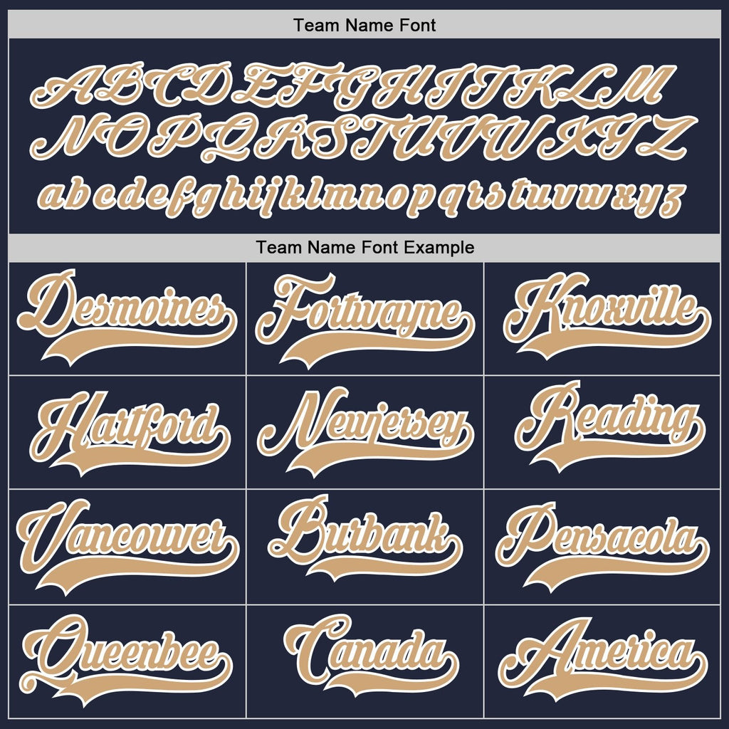 Custom Navy Old Gold-White Hockey Jersey photo 4