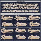 Custom Navy Old Gold-White Hockey Jersey photo 4