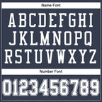 Custom Navy White-Gray Mesh Authentic Football Jersey photo 3