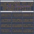 Custom Navy Navy-Old Gold Mesh Authentic Football Jersey photo 2