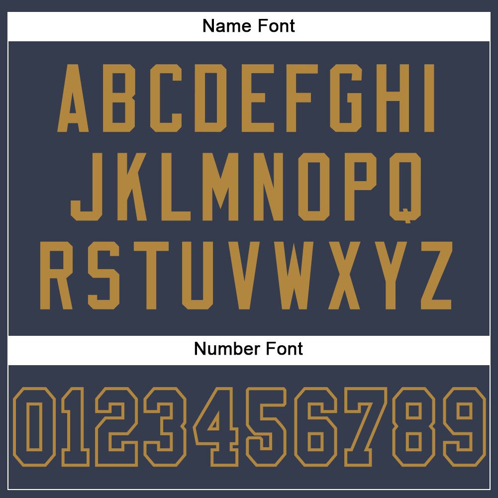 Custom Navy Navy-Old Gold Mesh Authentic Football Jersey photo 3