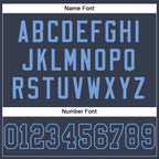 Custom Navy Navy-Light Blue Mesh Authentic Football Jersey photo 3