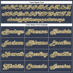 Custom Navy Camo-Cream Mesh Authentic Football Jersey photo 2