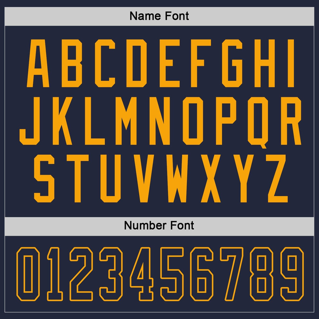 Custom Navy Navy-Gold Hockey Jersey photo 2