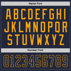 Custom Navy Navy-Gold Hockey Jersey photo 2
