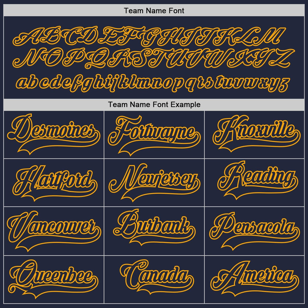 Custom Navy Navy-Gold Hockey Jersey photo 3