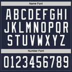 Custom Navy White Hockey Jersey photo 2
