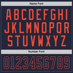 Custom Navy Navy-Orange Hockey Jersey photo 2