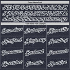 Custom Stitched Navy Navy-Gray Sports Pullover Sweatshirt Hoodie photo 3