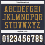Custom Stitched Navy White-Old Gold Sports Pullover Sweatshirt Hoodie photo 2