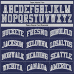 Custom Navy Gray-White Authentic Throwback Basketball Jersey photo 3