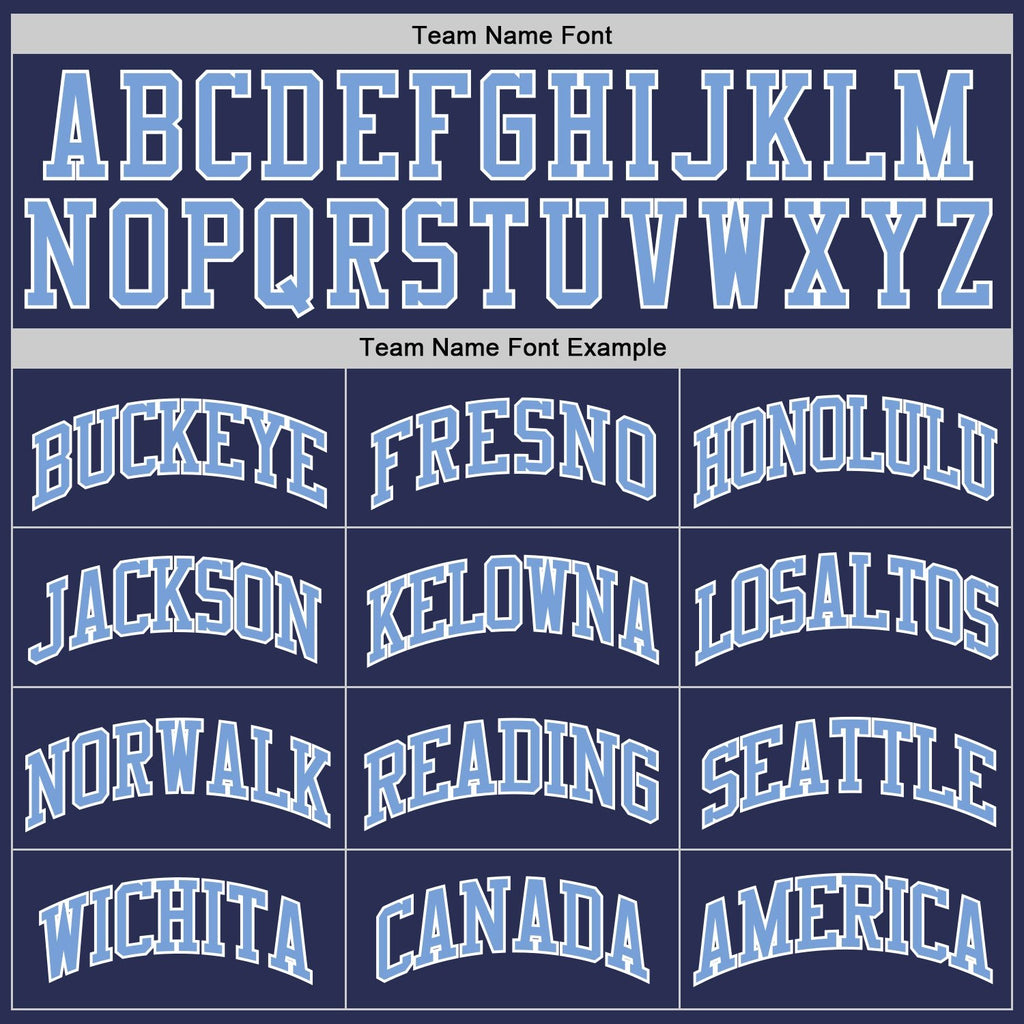 Custom Navy Light Blue-White Authentic Throwback Basketball Jersey photo 3