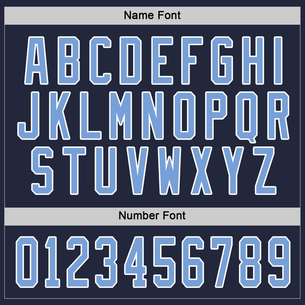 Custom Navy Light Blue-White Hockey Jersey photo 3