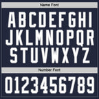 Custom Navy White-Gray Hockey Jersey photo 3